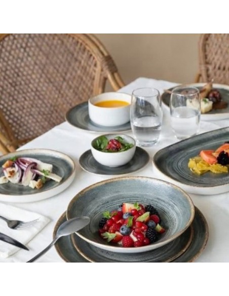 Bol cuenco redondo gris antracita porcelana Ø 10 cm Terra Pro.mundi