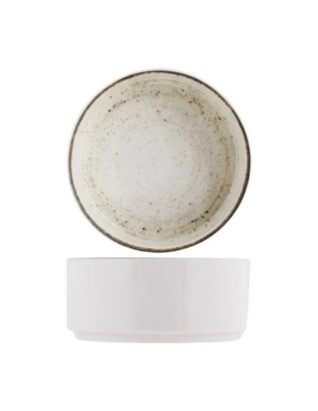 Bol recto redondo beige porcelana Ø 12 cm Lunéa Pro.mundi