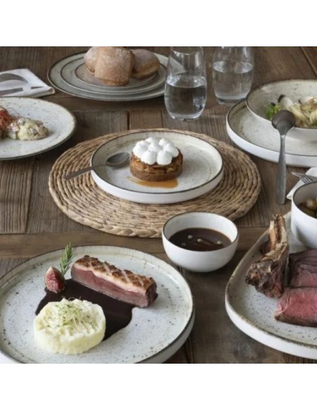 Bol recto redondo beige porcelana Ø 12 cm Lunéa Pro.mundi