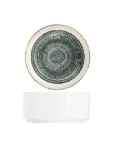 Bol recto redondo gris antracita porcelana Ø 12 cm Terra Pro.mundi