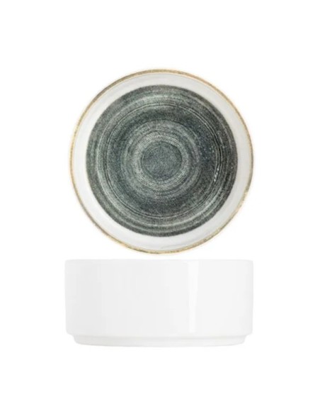 Bol recto redondo gris antracita porcelana Ø 12 cm Terra Pro.mundi