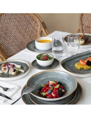 Straight Round Anthracite Gray Porcelain Bowl Ø 12 cm Terra Pro.Mundi | Pilsa