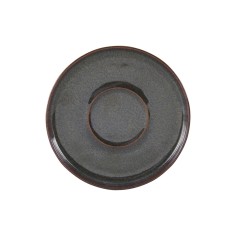 Platillo De Té Redondo Marrón Azul Gres Esmaltado Ø 14 Cm Amber Accolade