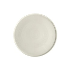 Plato Llano Redondo Porcelana Blanco 27 Cm Anillo Porland