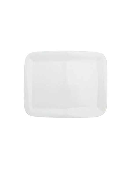 Plato Llano Rectangular Porcelana Blanco 17 Cm Bach Porland