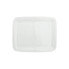 Plato Llano Rectangular Porcelana Blanco 28 Cm Bach Porland