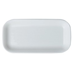 Bandeja Rectangular Porcelana Blanco 23 X 12 Cm Bach Porland