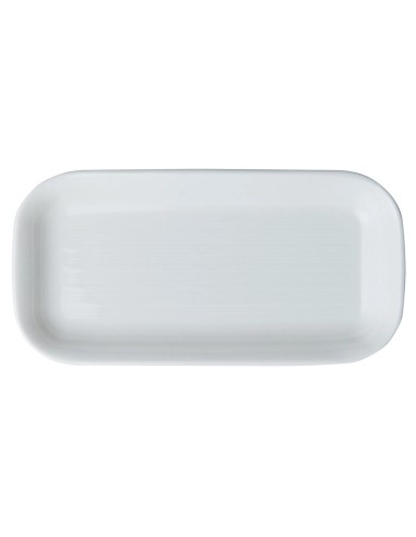 Bandeja Rectangular Porcelana Blanco 23 X 12 Cm Bach Porland