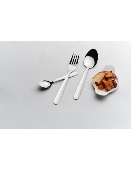 Tenedor Lunch Inox Níquel Free Plateado Vibrado Finish 1.2 Mm 1001 Comas