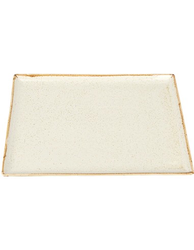 Bandeja Rectangular Porcelana Beige 35X26 Cm Seasons Beige Porland