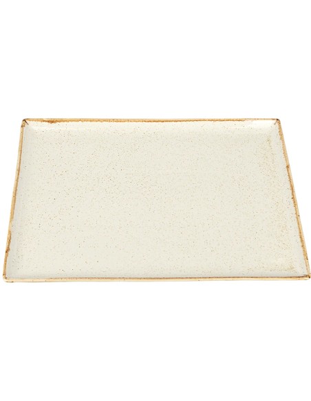 Bandeja Rectangular Porcelana Beige 35X26 Cm Seasons Beige Porland
