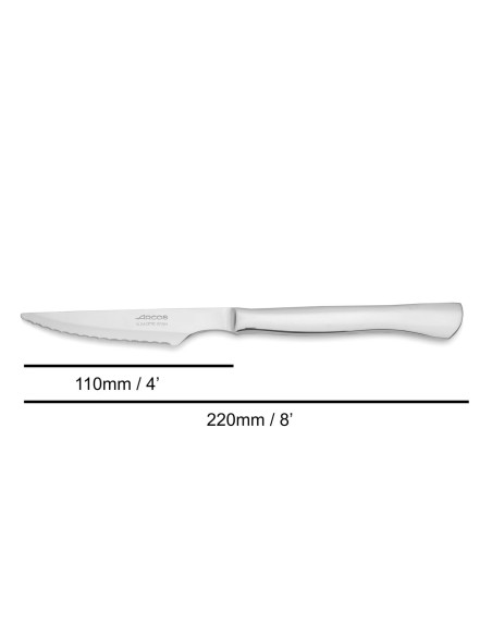 Cuchillo Chuletero Curvo Acero Inoxidable Plateado 22 Cm Arcos | Pilsa