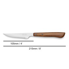 Cuchillo Chuletero Acero Inoxidable Nitrum Madera Marrón 21.5 Cm Arcos | Pilsa