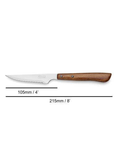 Knife Pulling Stainless Steel Nitrum Brown Wood 21.5 cm Arcos | Pilsa